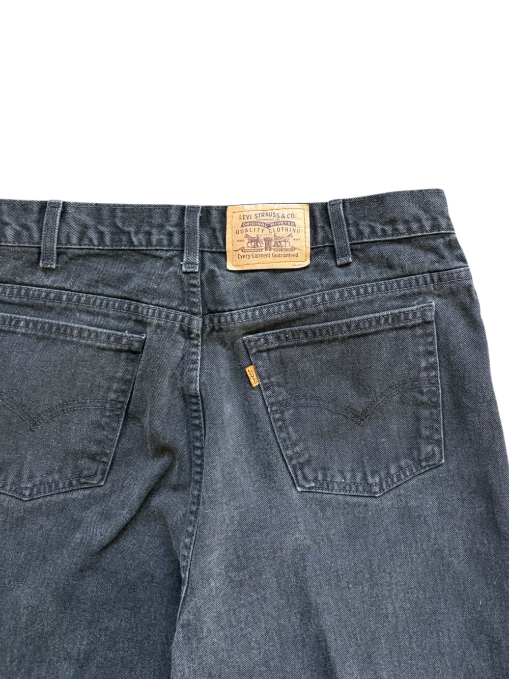 Vintage 90s Levi’s 506 Orange Tab Black Jeans Made in Canada 36x32